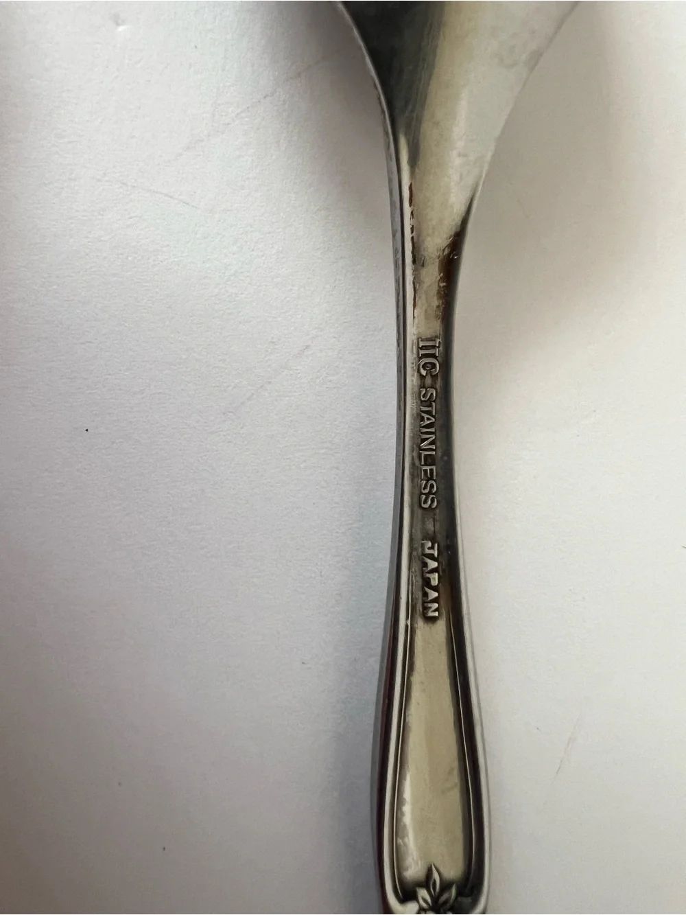 Vintage JIC Stainless Japan Rose Pattern Teaspoons Set of 2 Replacement Flatware